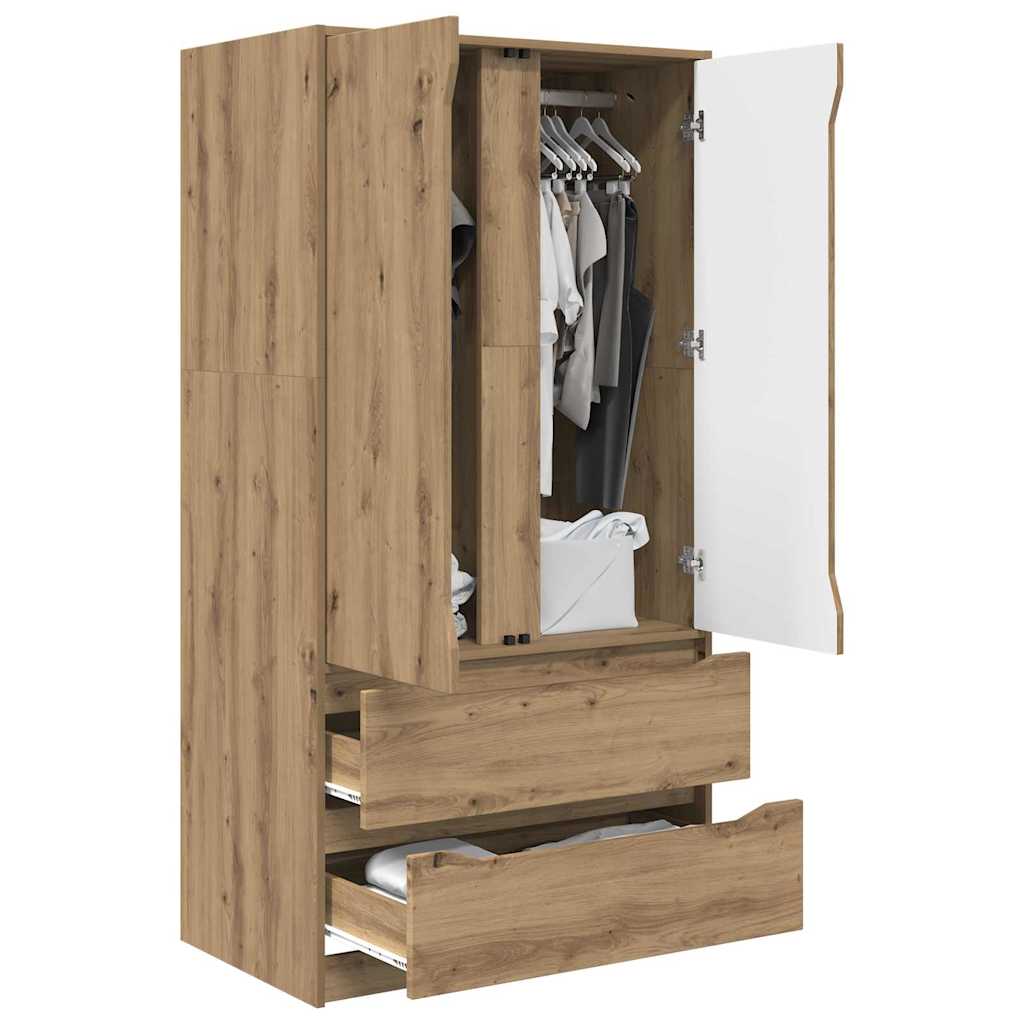 Garderobeskab Artisan Eg 79,5 x 49 x 156 cm Konstrueret træ