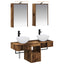 Badeværelsesskabsæt 5 stk. Gammelt træ Konstrueret træ