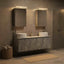 Badeværelsesskabsæt 5 stk. Betongrå Konstrueret træ