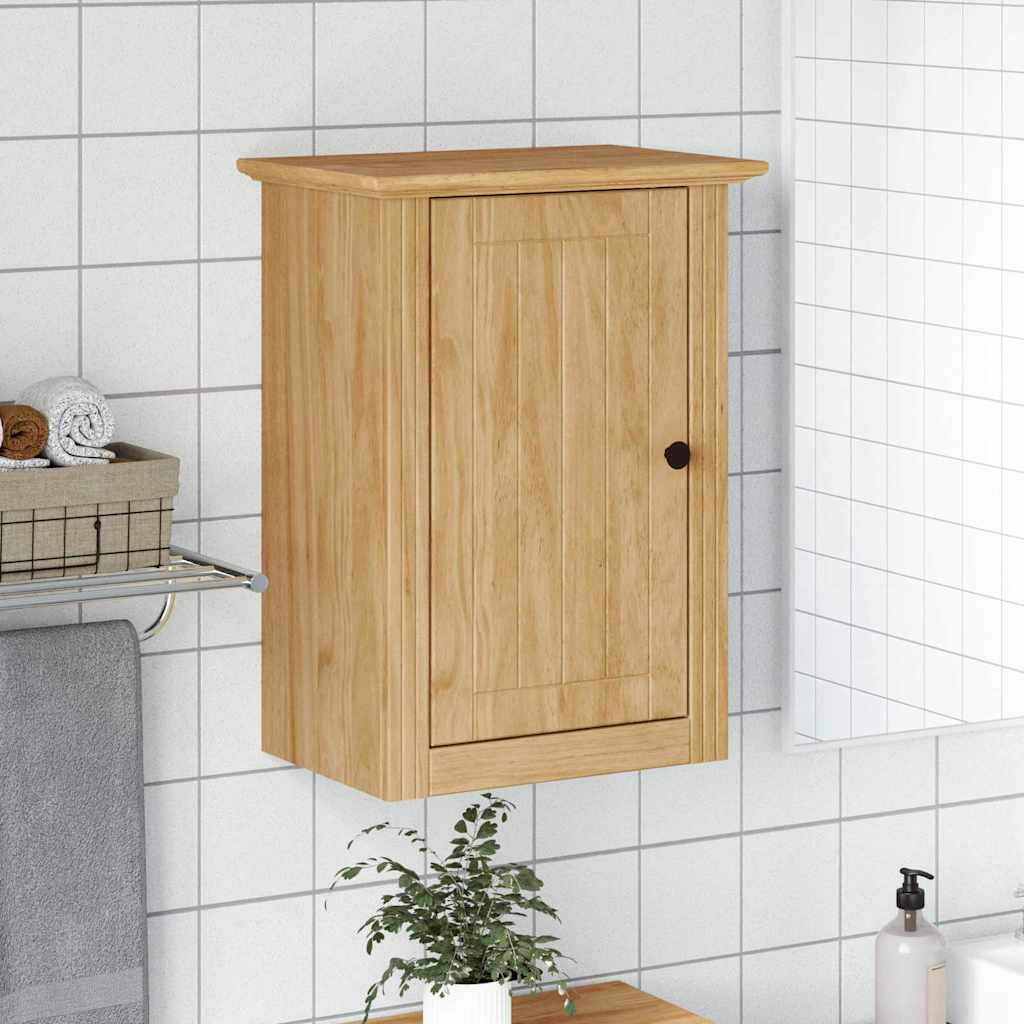 Badeværelsesvægskab med dør - honningbrun 44 × 30 × 60 cm (BODO)