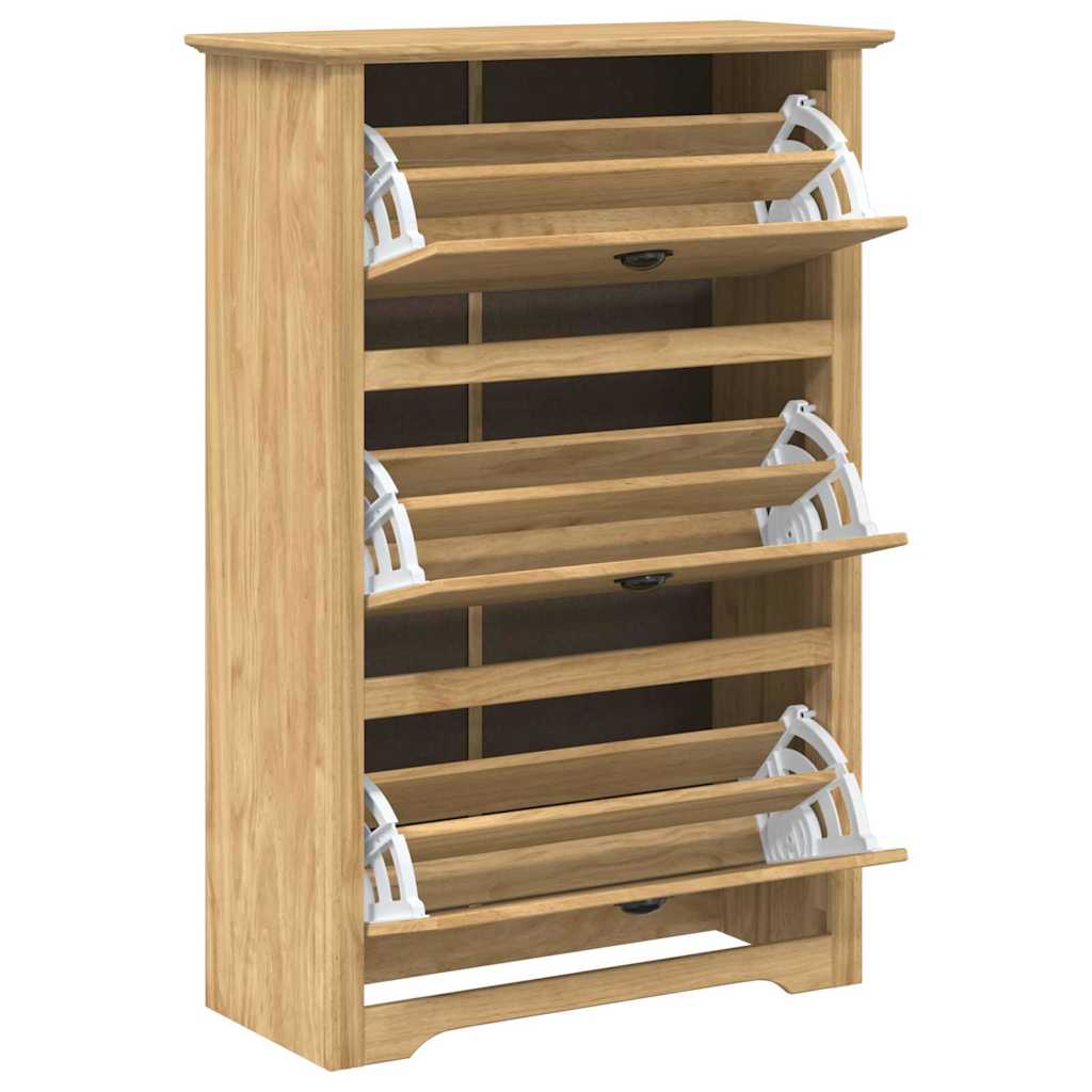 Skostativ BODO Honningbrun 80 x 35 x 118 cm Konstrueret træ