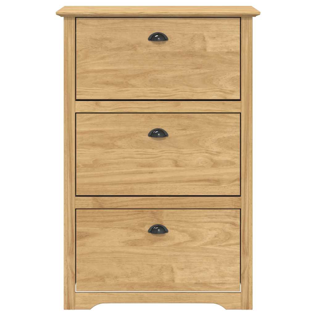 Skostativ BODO Honningbrun 80 x 35 x 118 cm Konstrueret træ