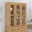 Skab med Glasdøre BODO Honningbrun 115,5 x 38,5 x 117,7 cm