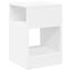 Endebord 2 stk. Hvid 30,5 x 30 x 45 cm Konstrueret træ