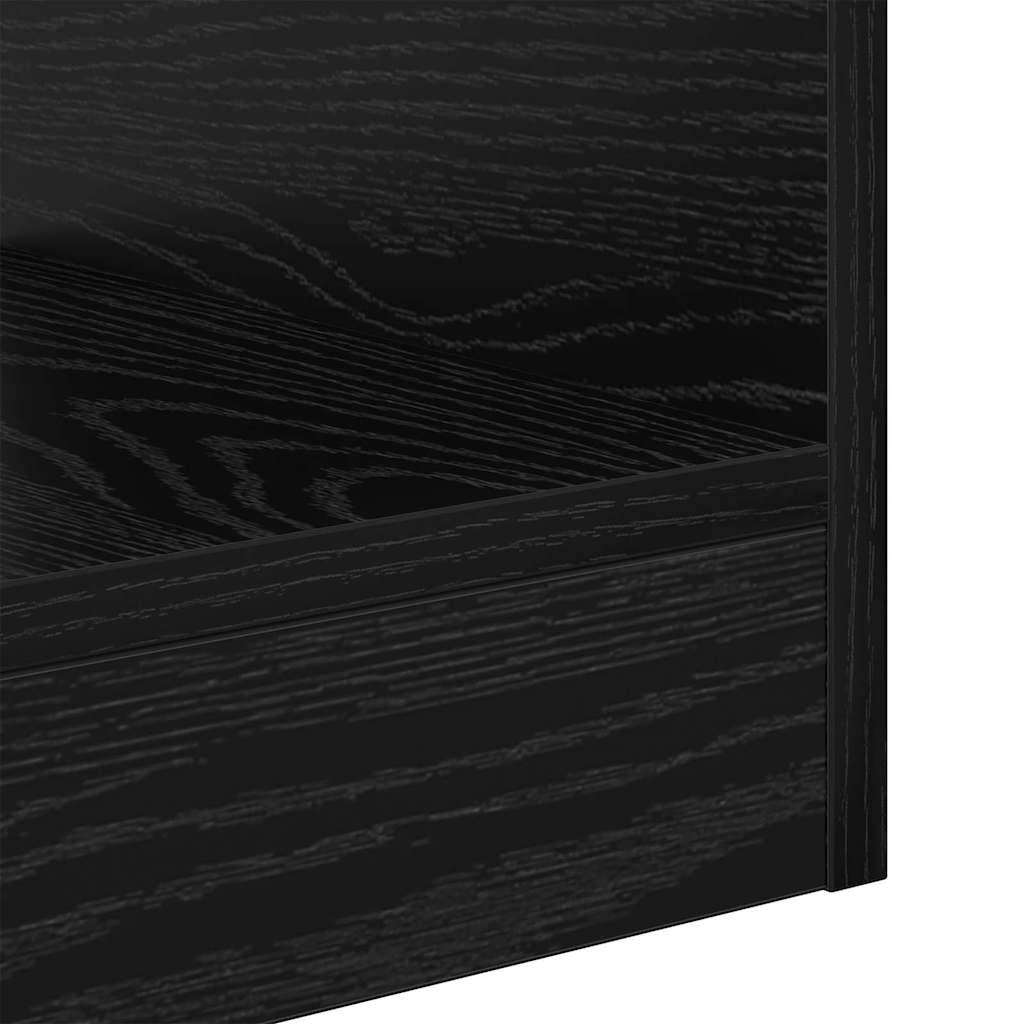 Endebord 2 stk. Sort eg 30,5 x 30 x 45 cm Konstrueret træ