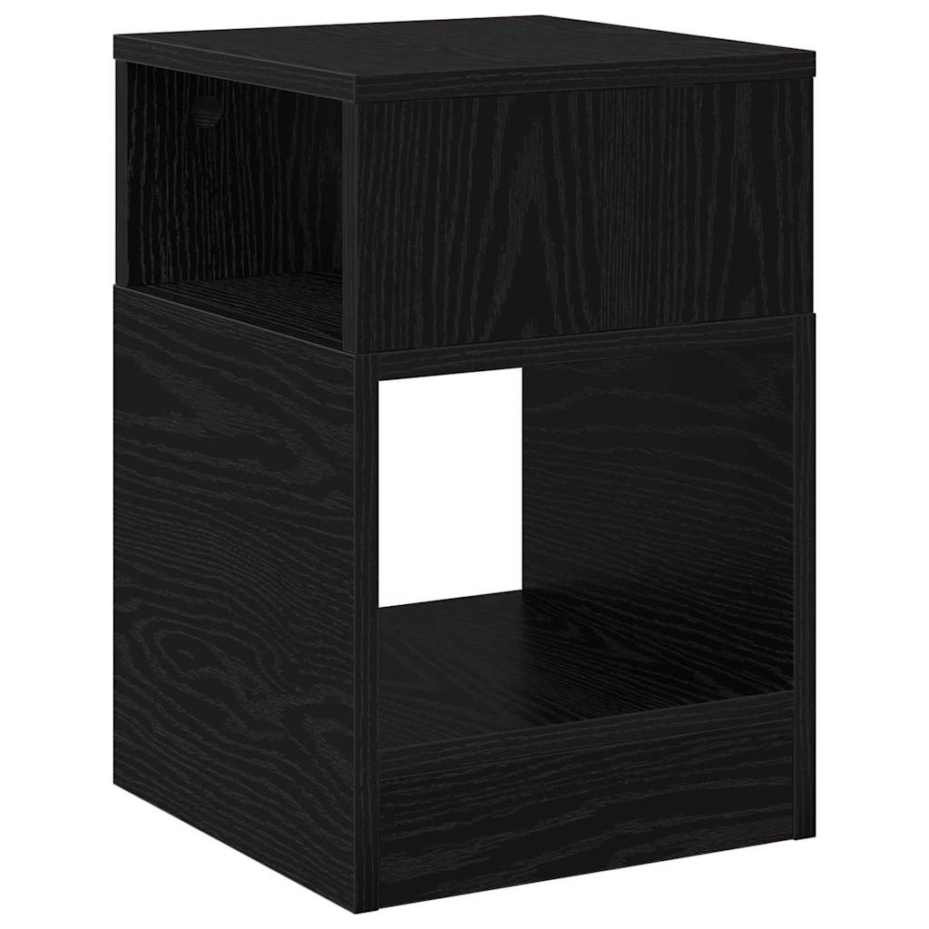 Endebord 2 stk. Sort eg 30,5 x 30 x 45 cm Konstrueret træ