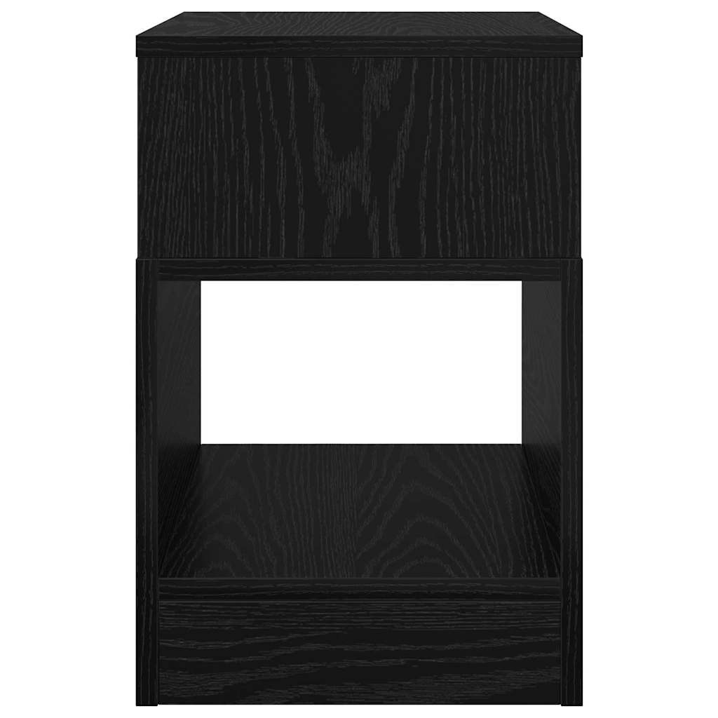 Endebord 2 stk. Sort eg 30,5 x 30 x 45 cm Konstrueret træ