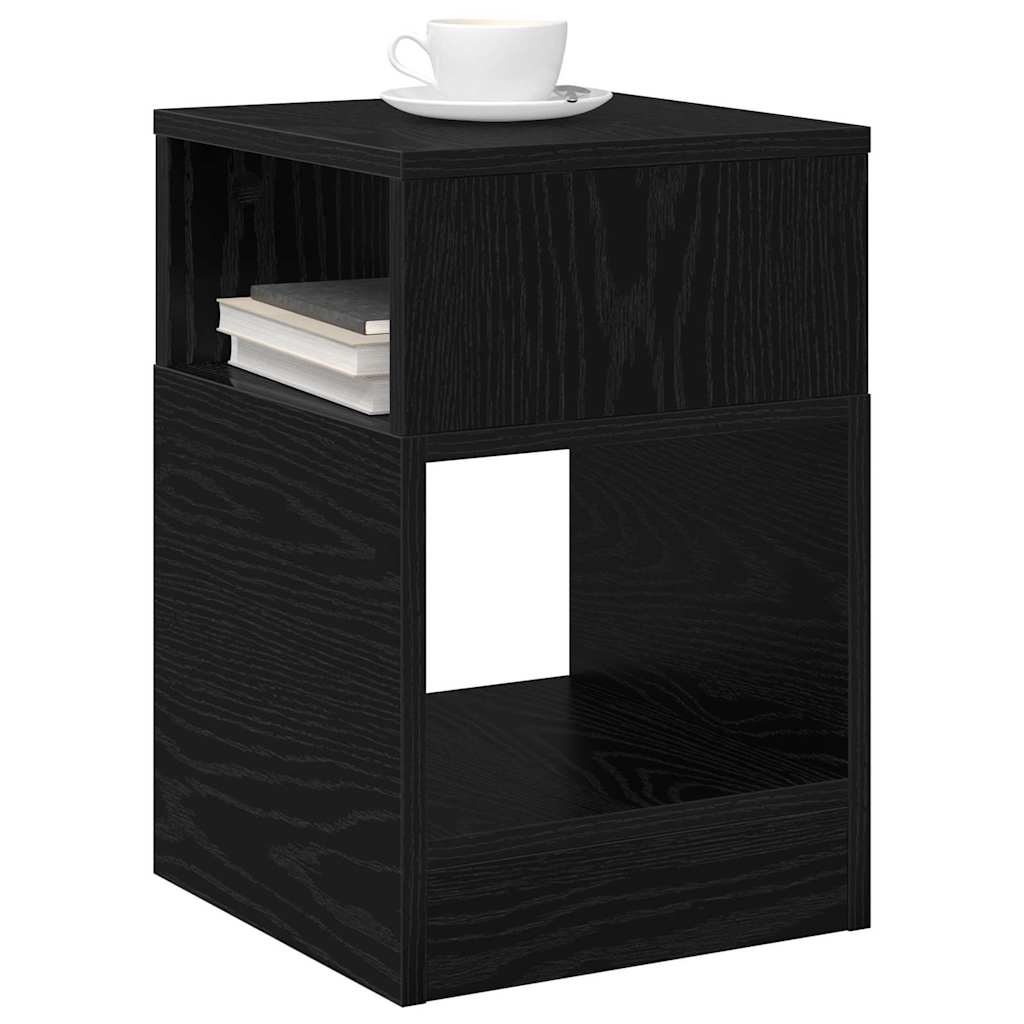 Endebord 2 stk. Sort eg 30,5 x 30 x 45 cm Konstrueret træ