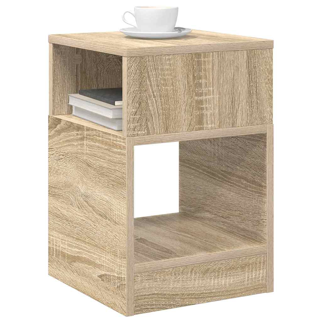 Endebord 2 stk. Sonoma eg 30,5 x 30 x 45 cm Konstrueret træ