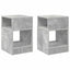 Endebord 2 stk. Beton Grå 30,5 x 30 x 45 cm Konstrueret træ
