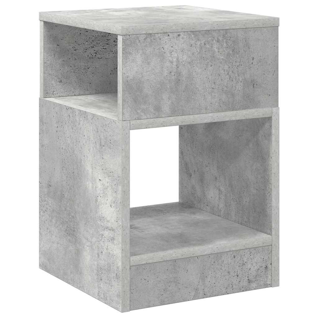 Endebord 2 pcs Beton Grå 30,5 x 30 x 45 cm Konstrueret træ