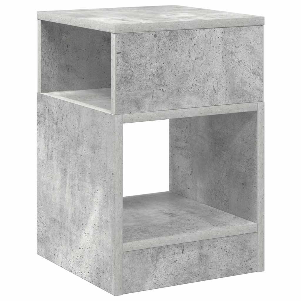 Endebord 2 pcs Beton Grå 30,5 x 30 x 45 cm Konstrueret træ