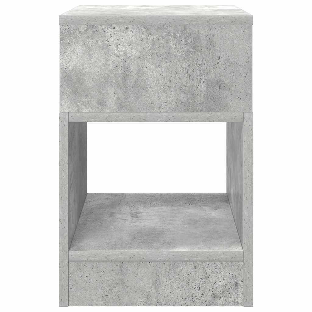 Endebord 2 stk. Beton Grå 30,5 x 30 x 45 cm Konstrueret træ