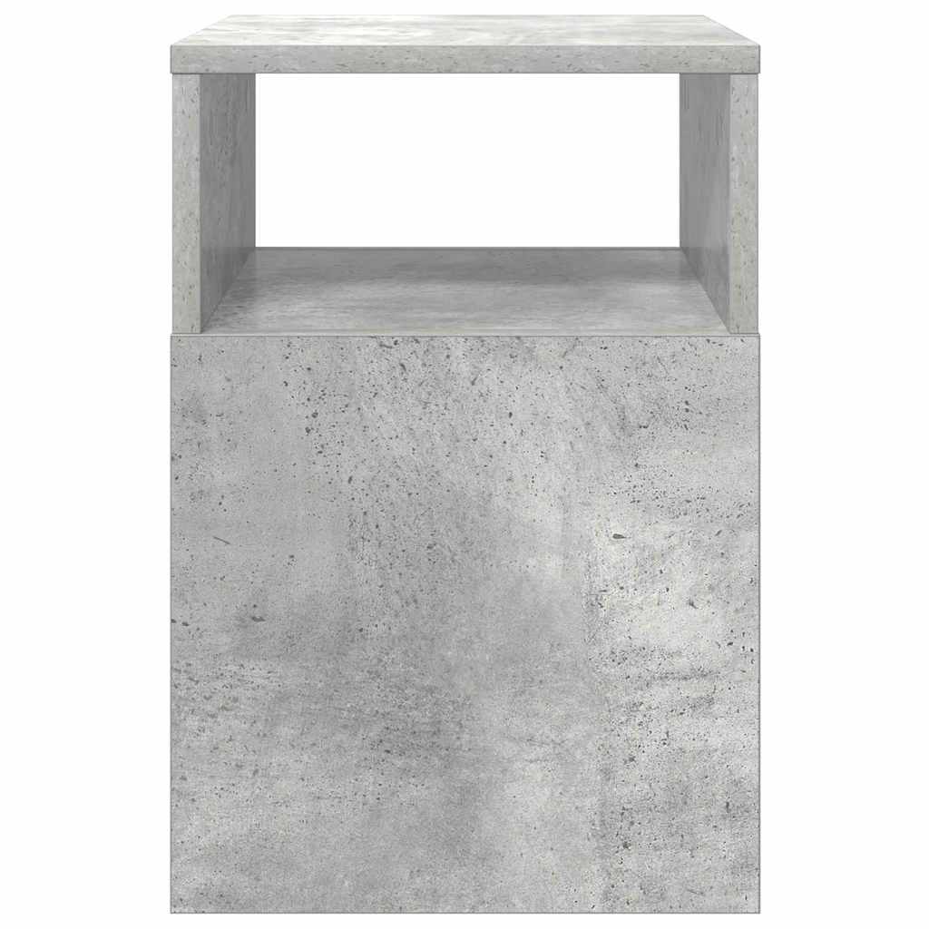 Endebord 2 stk. Beton Grå 30,5 x 30 x 45 cm Konstrueret træ