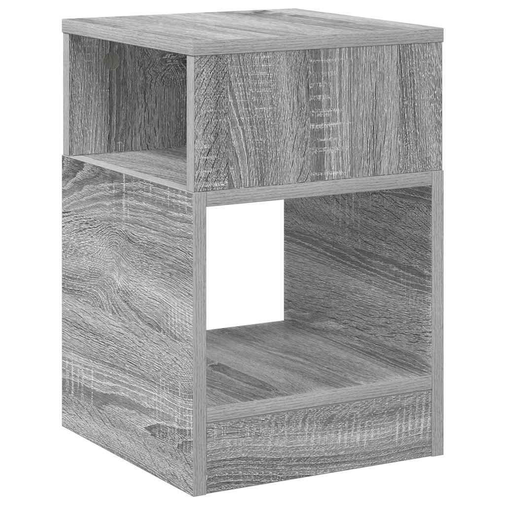Endebord 2 pcs Grå Sonoma 30,5 x 30 x 45 cm Konstrueret træ