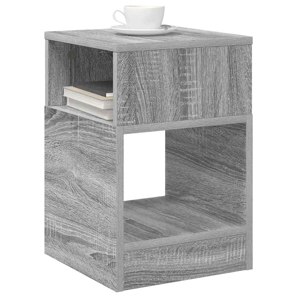 Endebord 2 pcs Grå Sonoma 30,5 x 30 x 45 cm Konstrueret træ