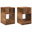 Endebord 2 pcs Gammelt træ 30,5 x 30 x 45 cm Konstrueret træ