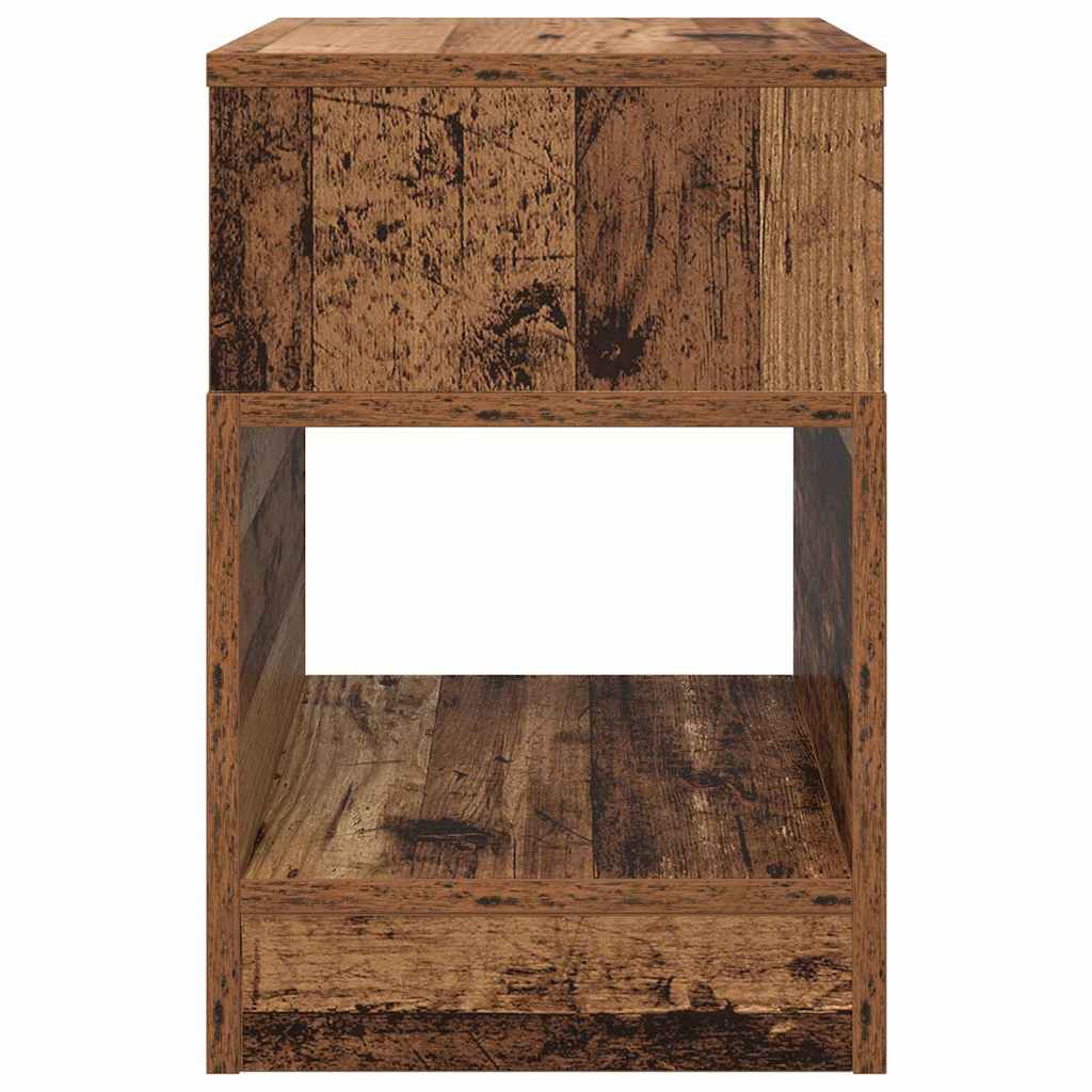 Endebord 2 pcs Gammelt træ 30,5 x 30 x 45 cm Konstrueret træ