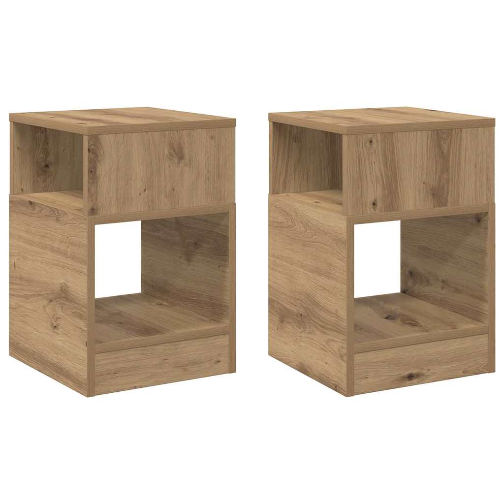 Endebord 2 stk. Artisan Egetræ 30,5 x 30 x 45 cm