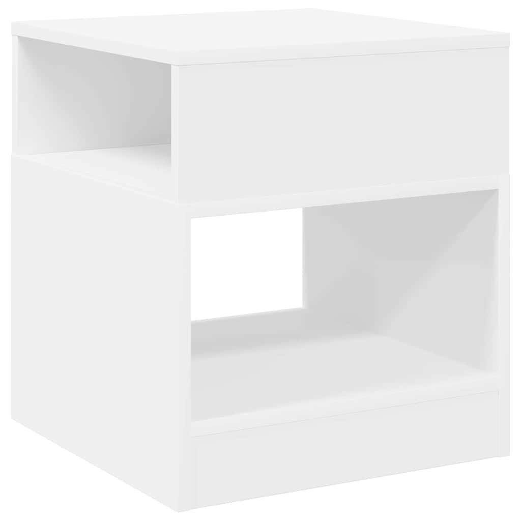 Endebord Hvid 40,5 x 40 x 45 cm Konstrueret træ