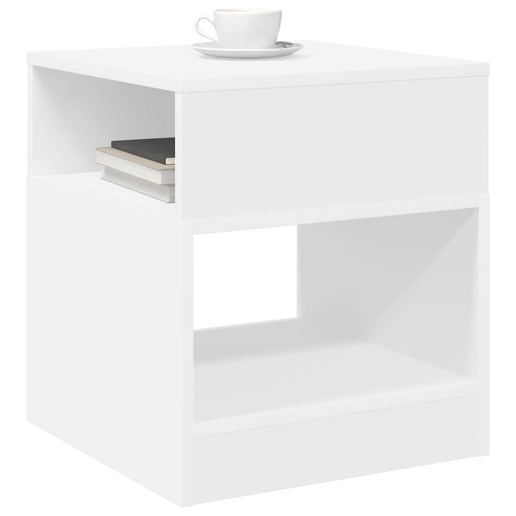 Endebord Hvid 40,5 x 40 x 45 cm Konstrueret træ