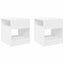 Endebord 2 pcs Hvid 40,5 x 40 x 45 cm Konstrueret træ