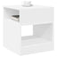 Endebord 2 stk. Hvid 40,5 x 40 x 45 cm Konstrueret træ