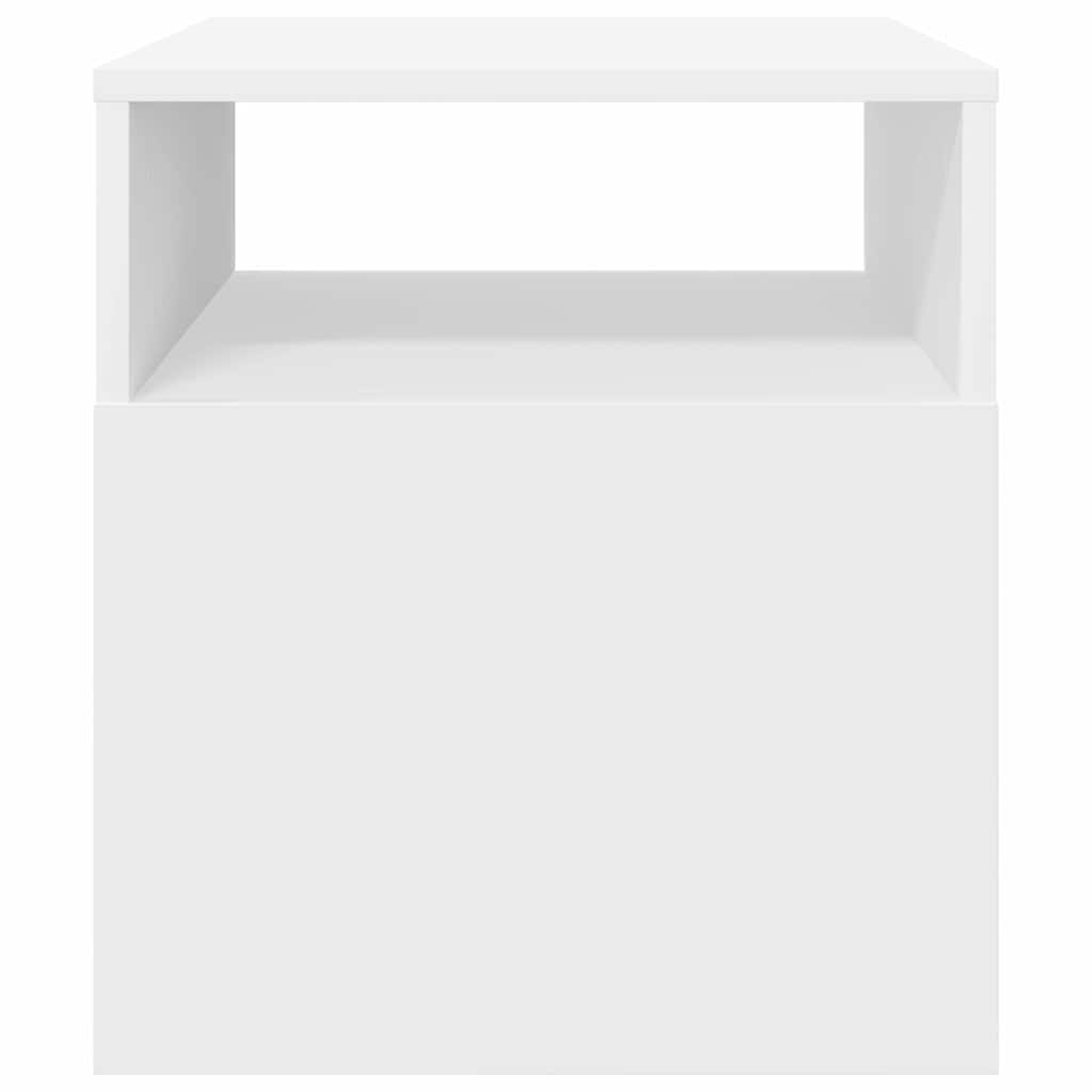 Endebord 2 stk. Hvid 40,5 x 40 x 45 cm Konstrueret træ