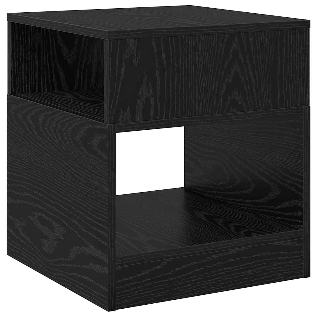 Endebord 2 stk. Sort eg 40,5 x 40 x 45 cm Konstrueret træ