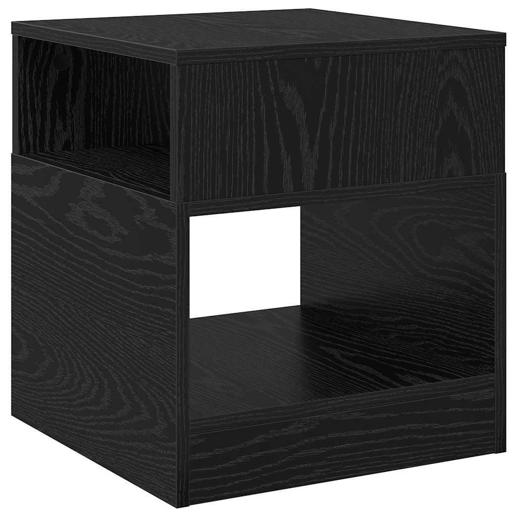 Endebord 2 stk. Sort eg 40,5 x 40 x 45 cm Konstrueret træ