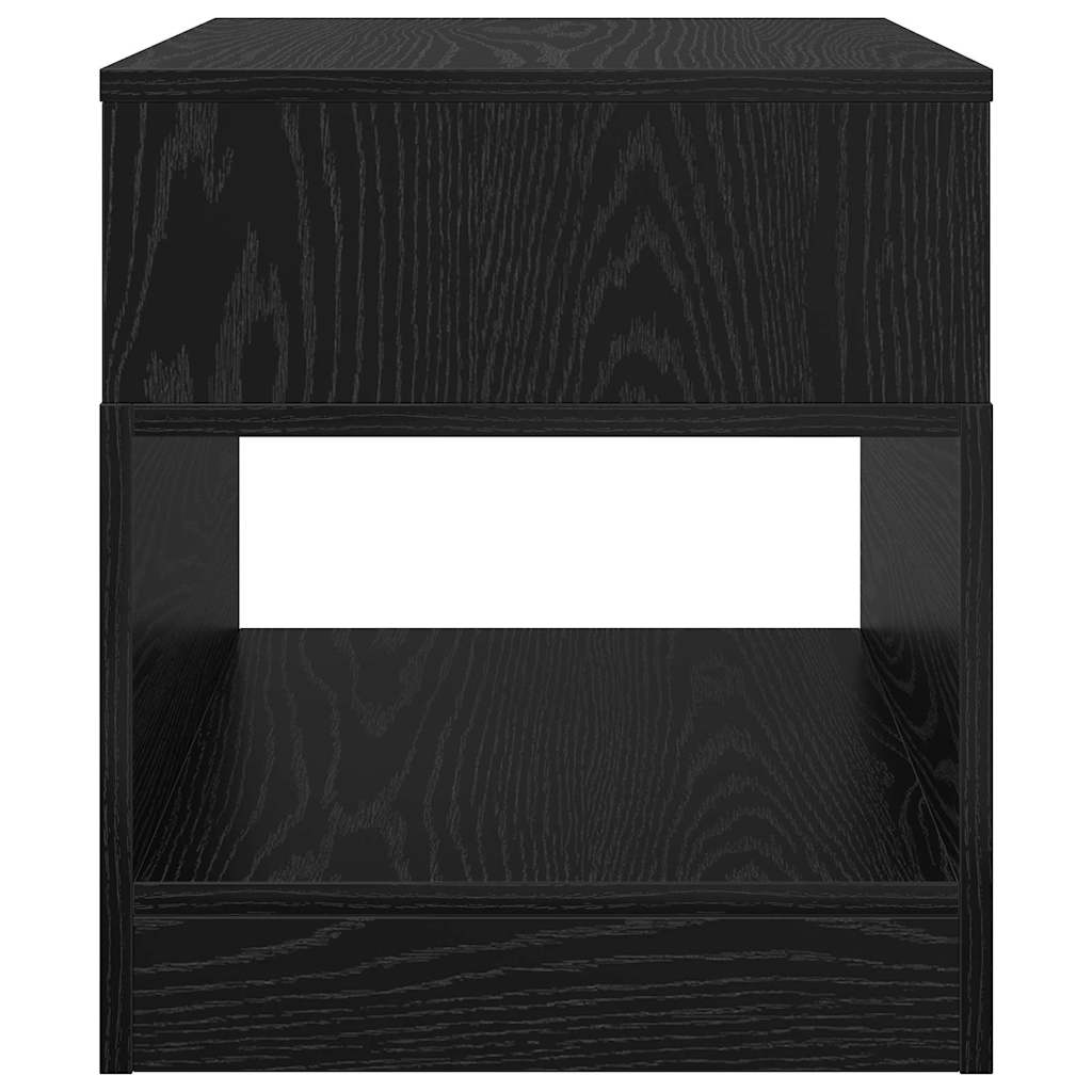 Endebord 2 stk. Sort eg 40,5 x 40 x 45 cm Konstrueret træ