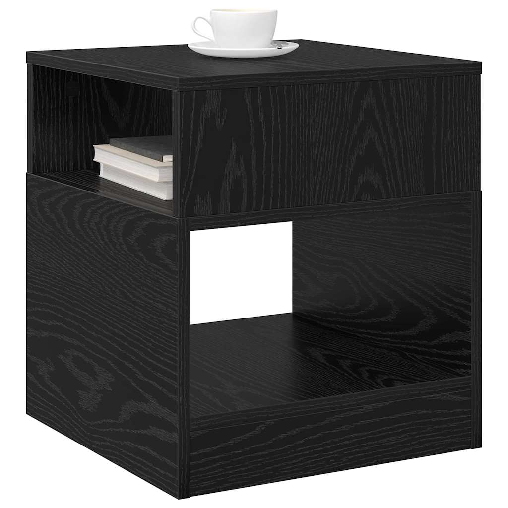 Endebord 2 stk. Sort eg 40,5 x 40 x 45 cm Konstrueret træ
