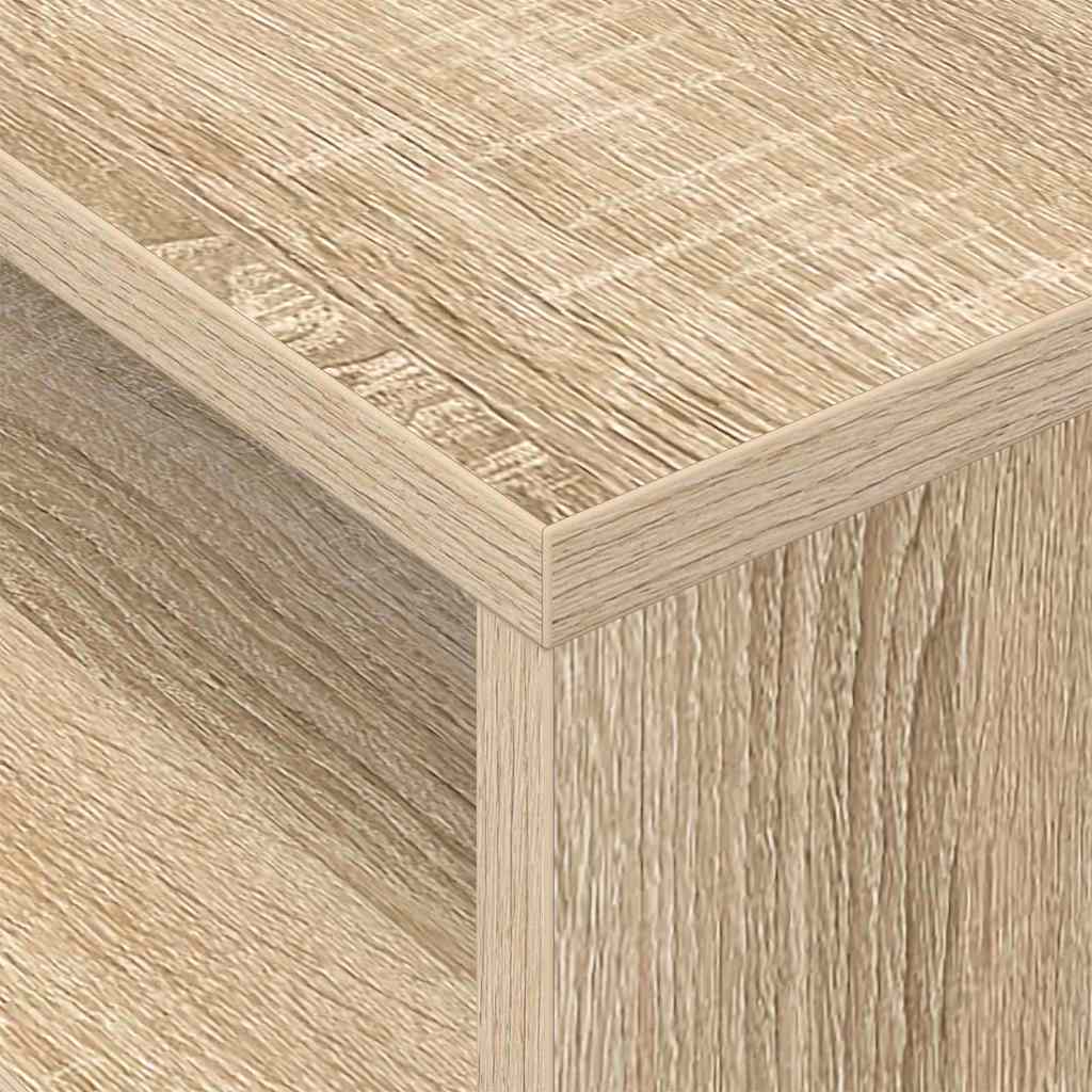 Endebord 2 stk. Sonoma eg 40,5 x 40 x 45 cm Konstrueret træ