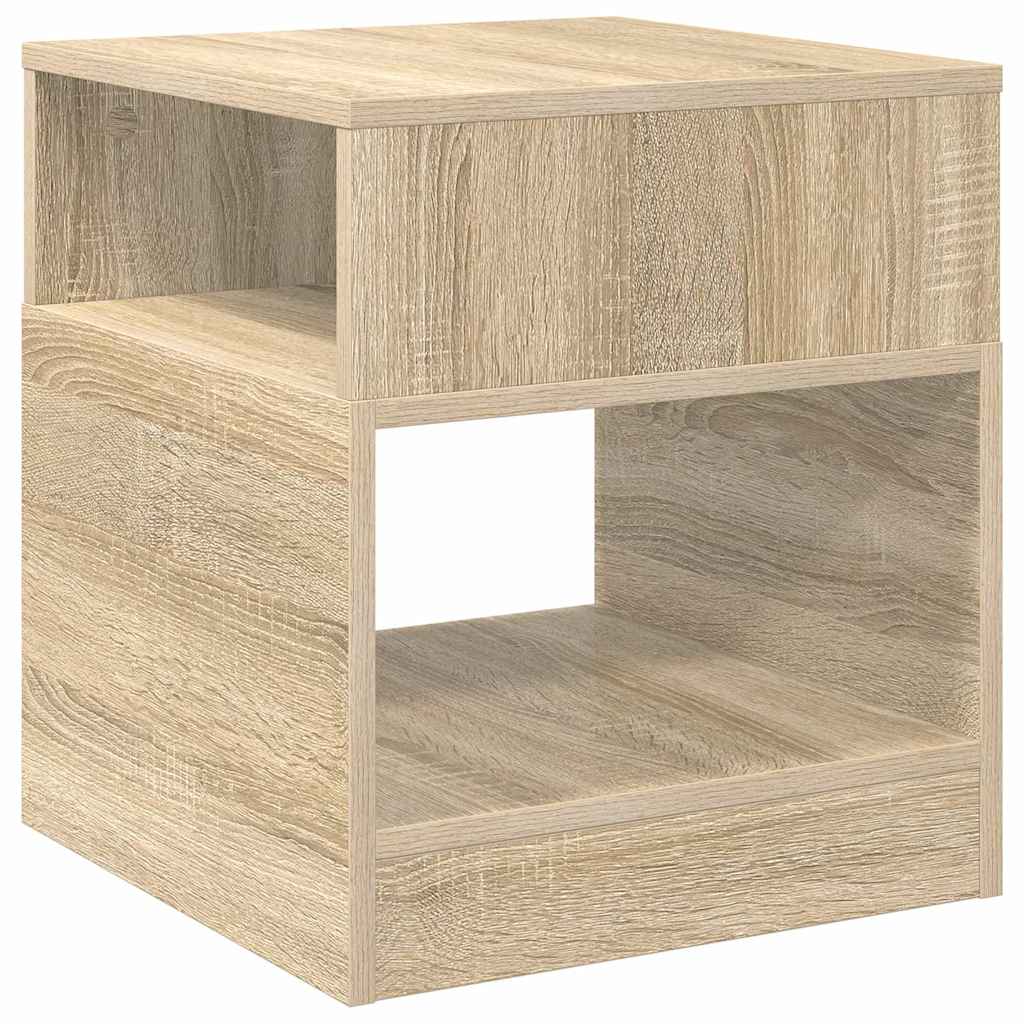 Endebord 2 stk. Sonoma eg 40,5 x 40 x 45 cm Konstrueret træ