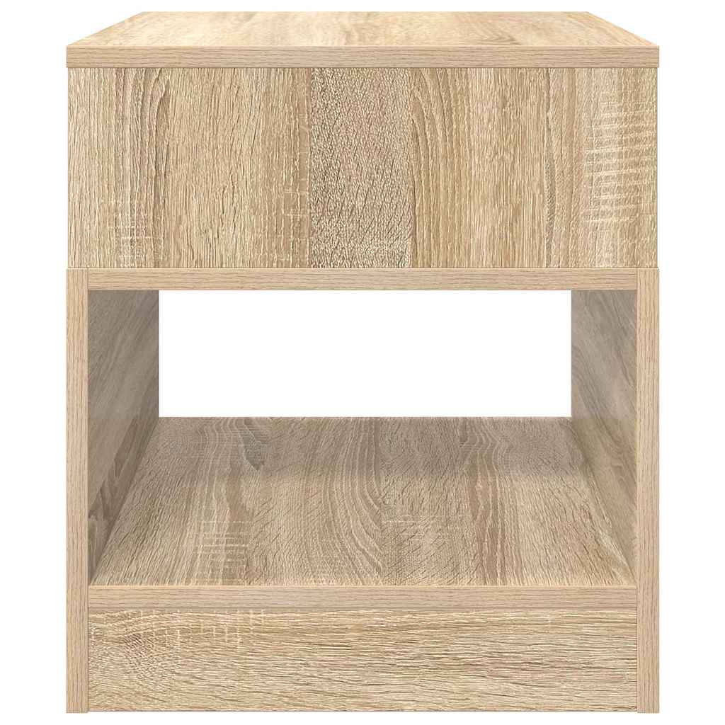 Endebord 2 stk. Sonoma eg 40,5 x 40 x 45 cm Konstrueret træ