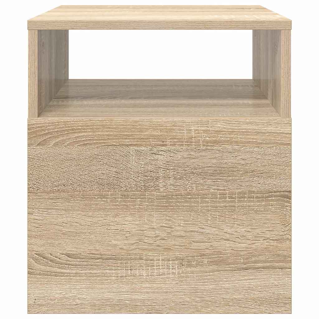 Endebord 2 stk. Sonoma eg 40,5 x 40 x 45 cm Konstrueret træ