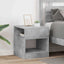 Endebord 2 pcs Beton Grå 40,5 x 40 x 45 cm Konstrueret træ