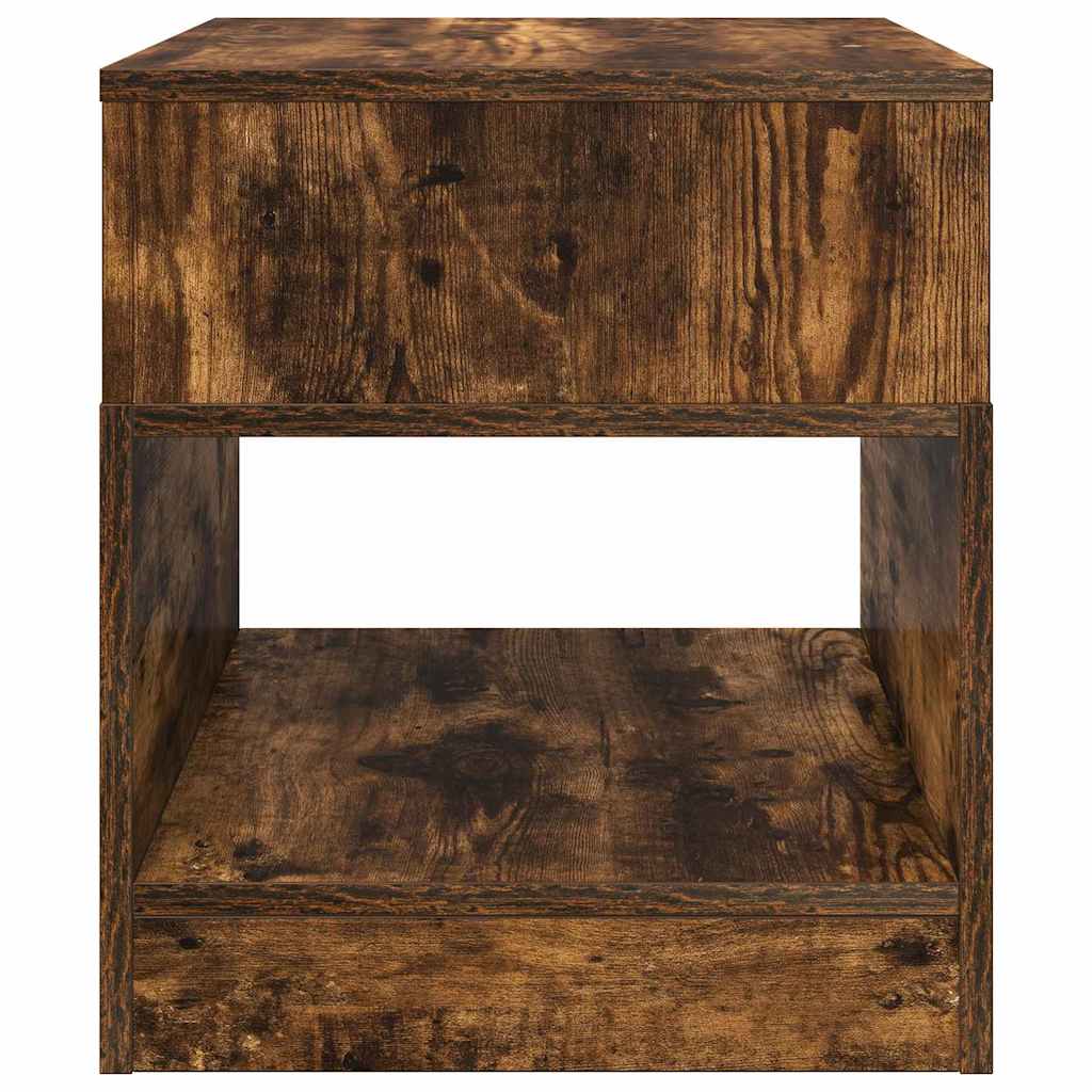 Endebord 2 pcs Røget eg 40,5 x 40 x 45 cm Konstrueret træ
