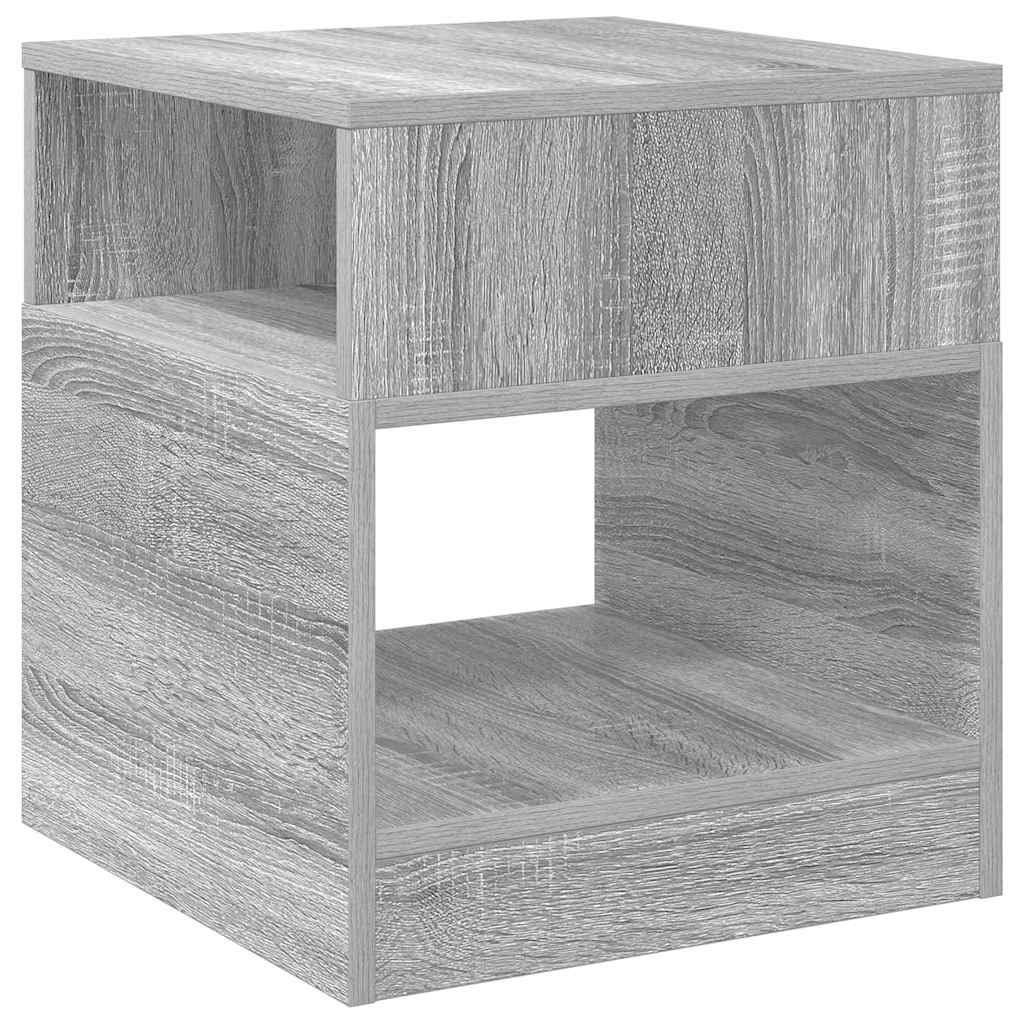 Endebord 2 pcs Grå Sonoma 40,5 x 40 x 45 cm Konstrueret træ