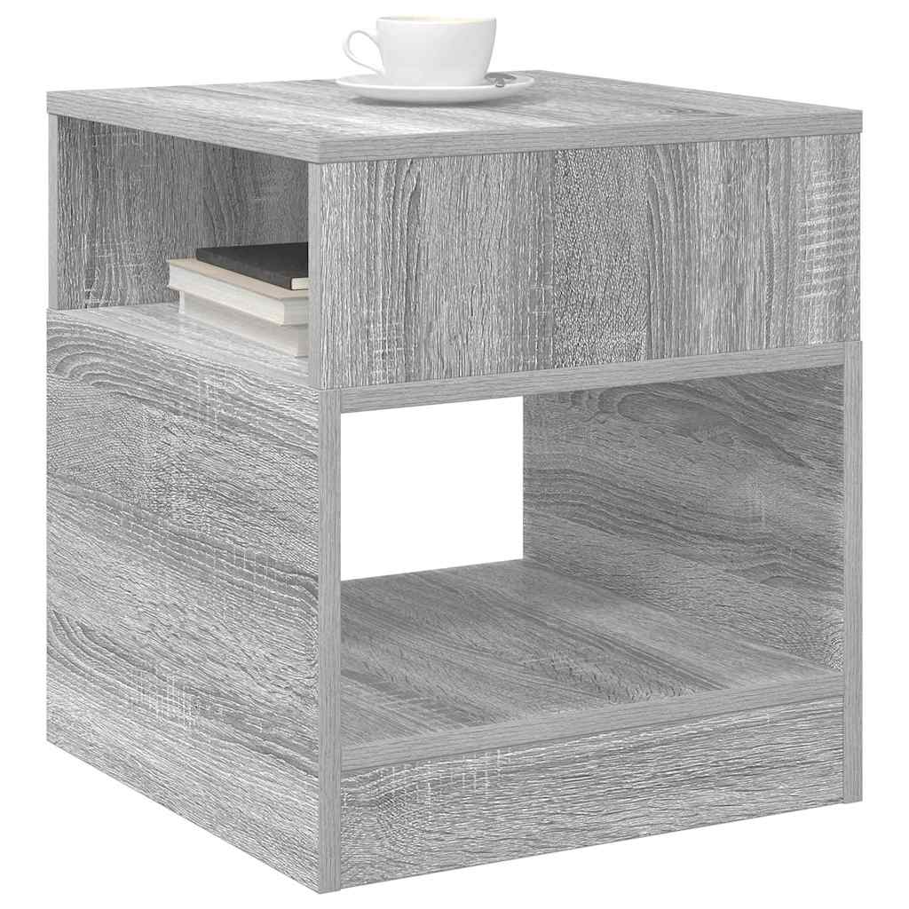 Endebord 2 pcs Grå Sonoma 40,5 x 40 x 45 cm Konstrueret træ