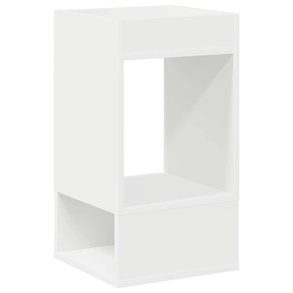 Endebord 2 pcs Hvid 30 x 30 x 56 cm Konstrueret træ