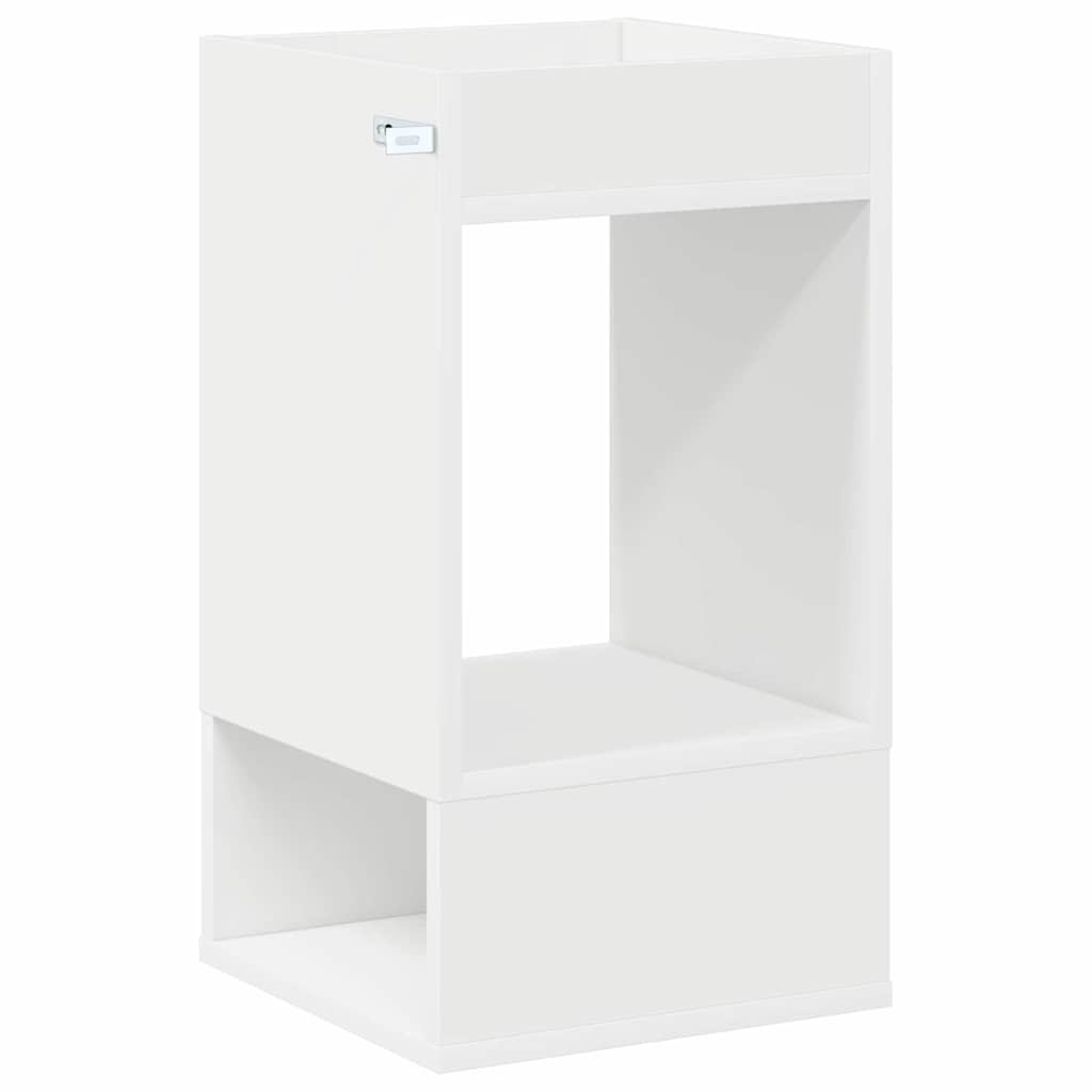 Endebord 2 pcs Hvid 30 x 30 x 56 cm Konstrueret træ