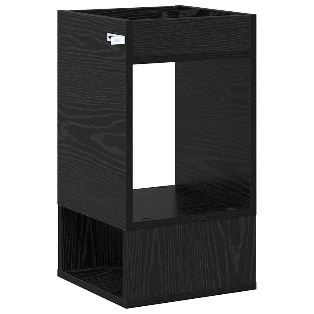 Endebord 2 pcs Sort eg 30 x 30 x 56 cm Konstrueret træ