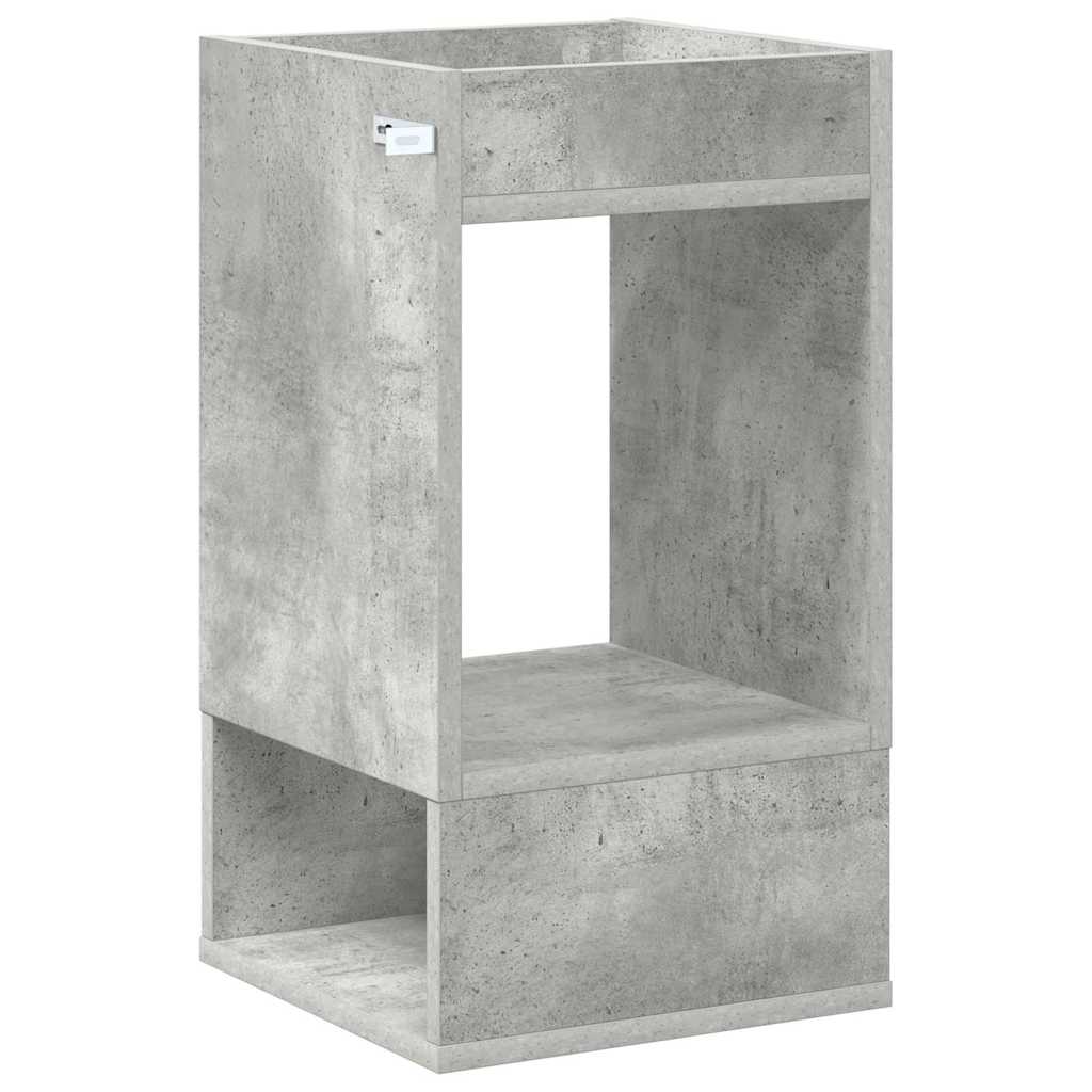 Endebord Beton Grå 30 x 30 x 56 cm Konstrueret træ