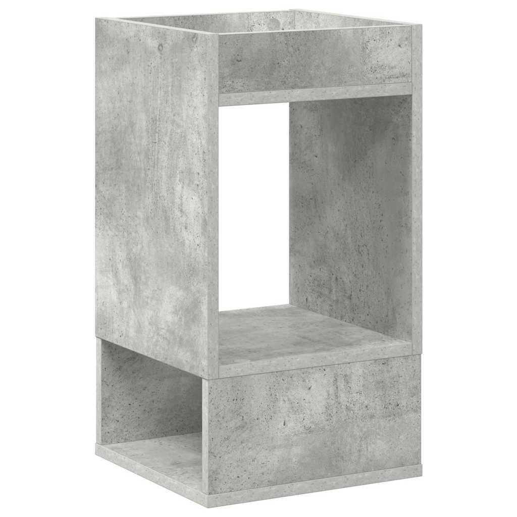 Endebord 2 pcs Beton Grå 30 x 30 x 56 cm Konstrueret træ
