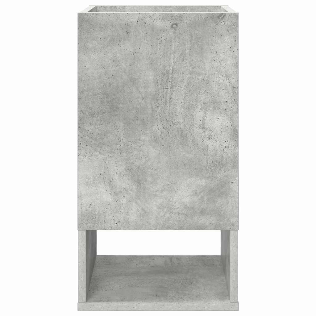 Endebord 2 pcs Beton Grå 30 x 30 x 56 cm Konstrueret træ