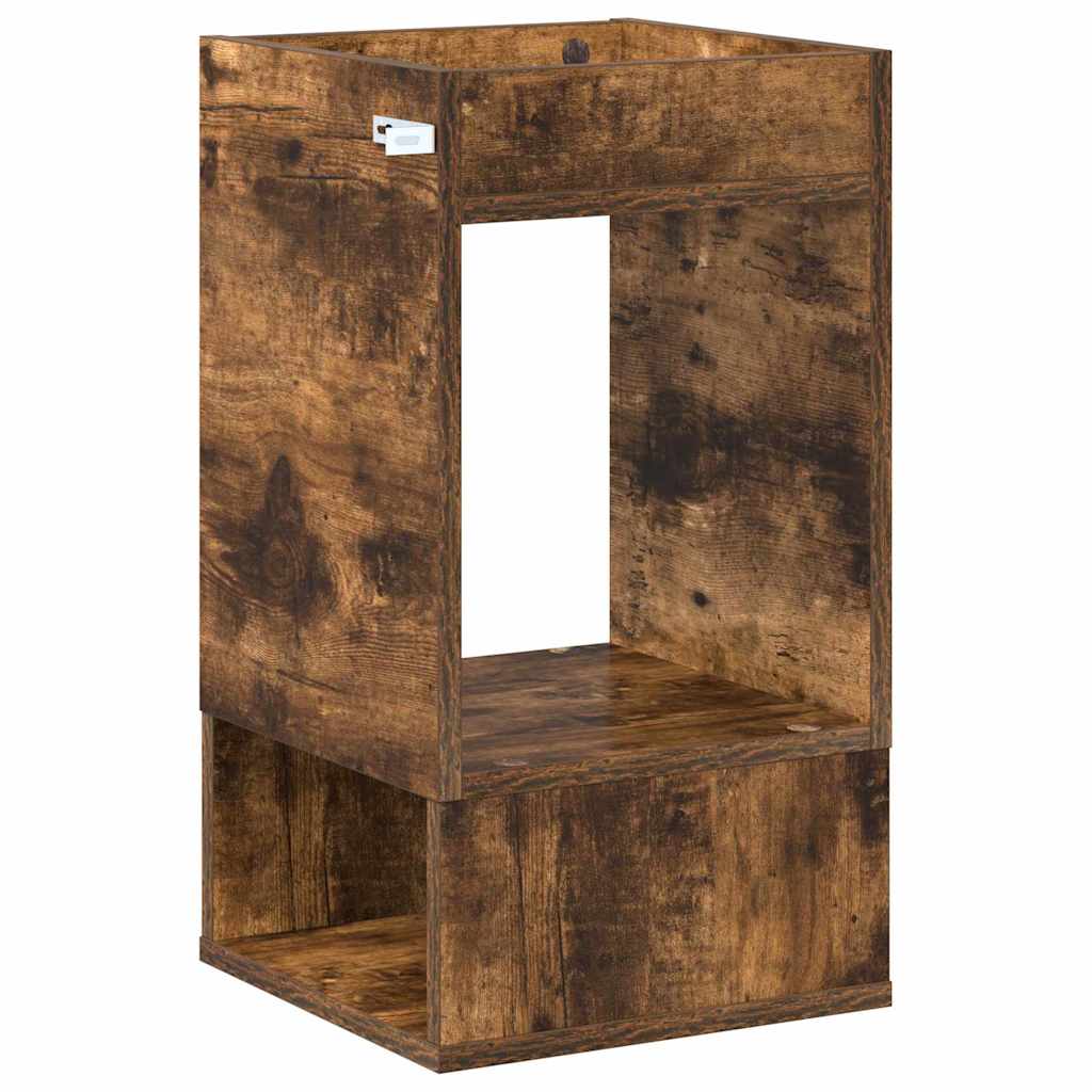 Endebord Røget eg 30 x 30 x 56 cm Konstrueret træ