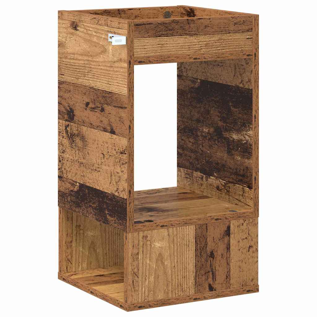 Endebord 2 pcs Gammelt træ 30 x 30 x 56 cm Konstrueret træ