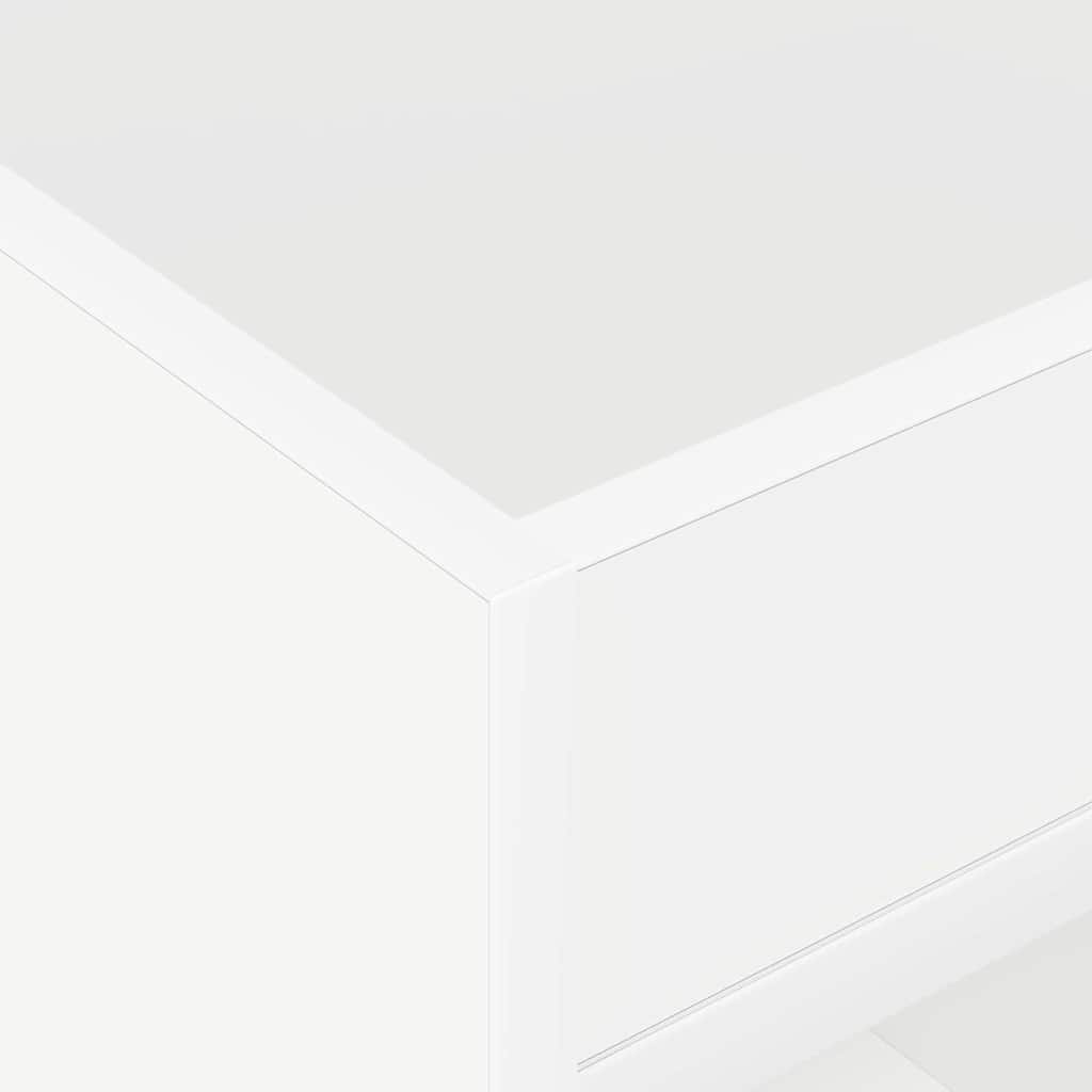 Endebord 2 pcs Hvid 40 x 40 x 56 cm Konstrueret træ