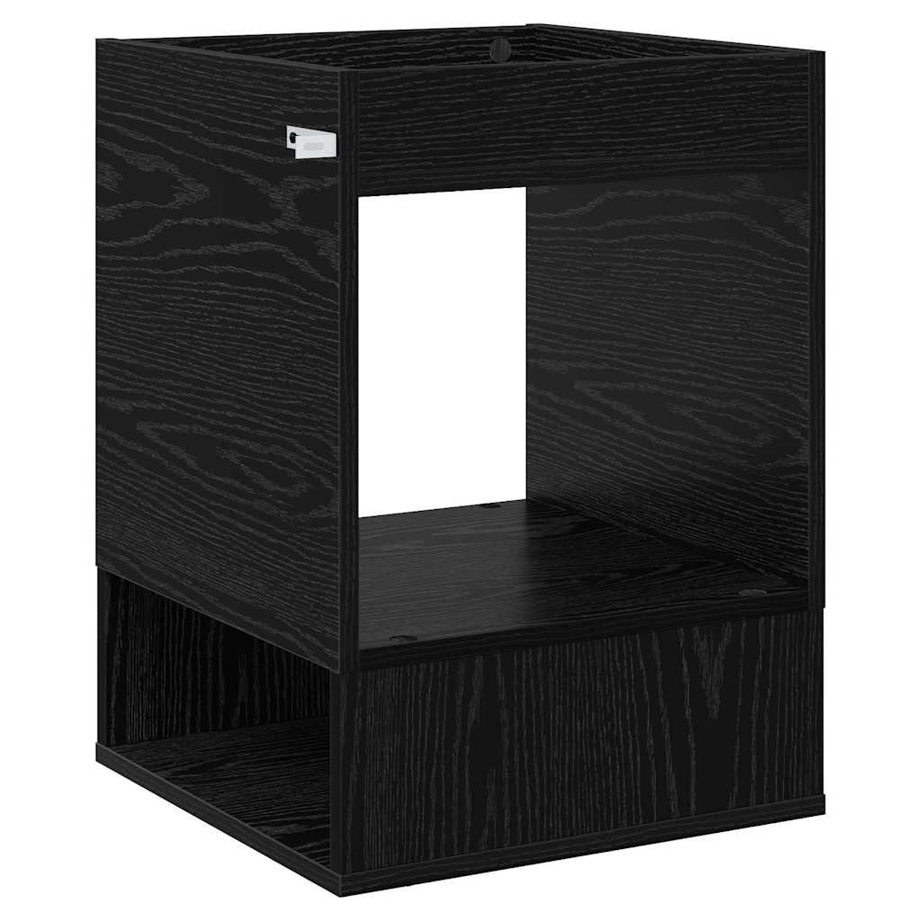 Endebord Sort eg 40 x 40 x 56 cm Konstrueret træ